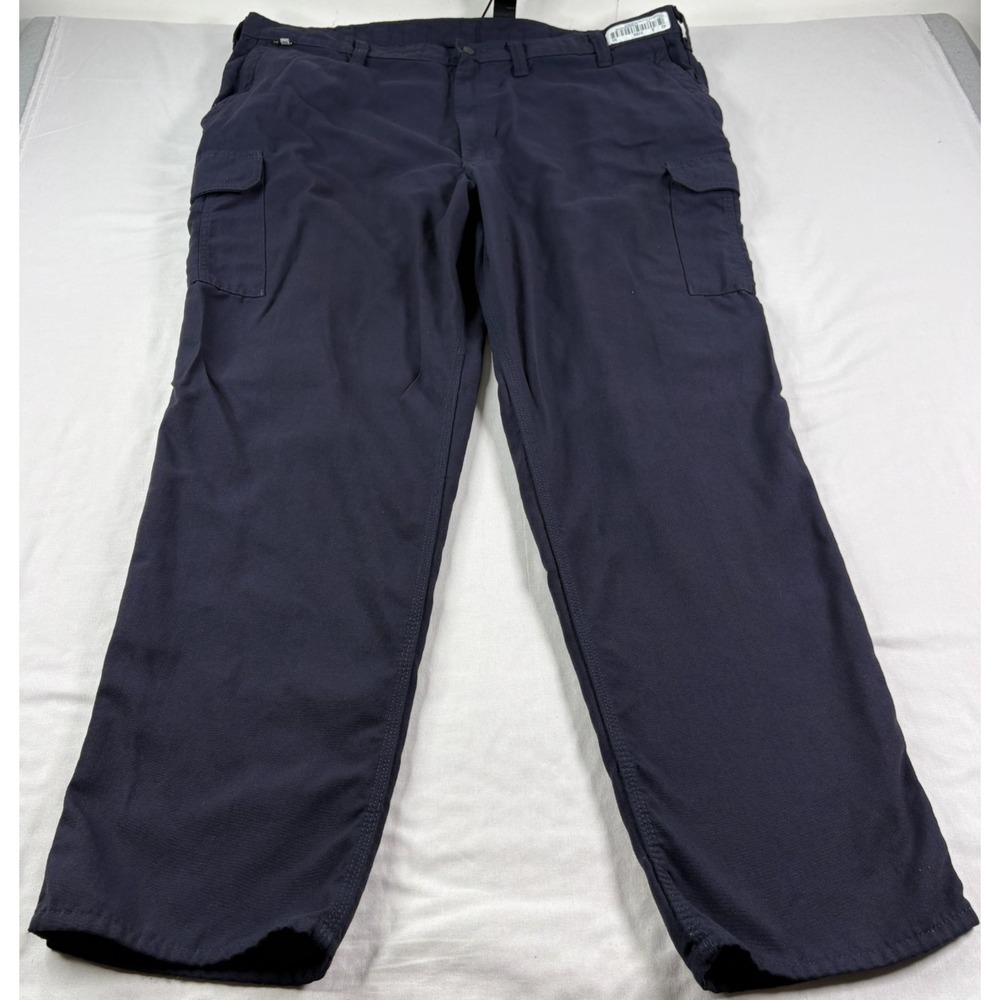 Carhartt FR Cargo Pants Mens 46x32 Blue Flame Resistant Workwear Outdoor Pockets